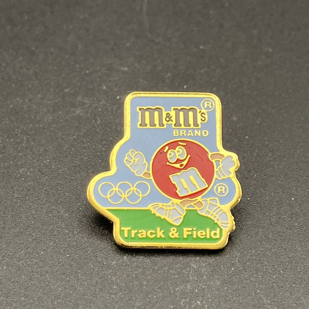 1992 Barcelona Olympics M&M's Candy Track & Field Lapel Hat Pin‎